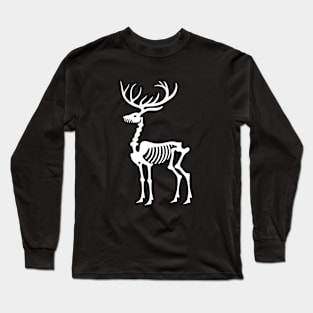 Gothic Christmas Skeleton reindeer Long Sleeve T-Shirt